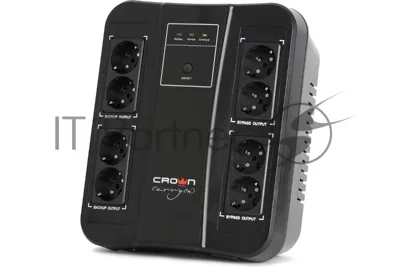 Источник бесперебойного питания Crown CMUS-295 EURO SMART/1000 ВА/600 Вт/8 х CEE 7 (евророзетка)