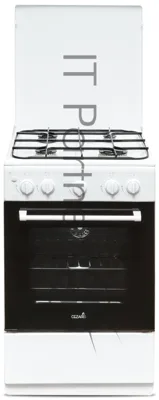 Плита газовая Cezaris ПГ 2150-02 белый, конфорок 4 шт, духовка 43 л, 51 см x 85 см x 55 см