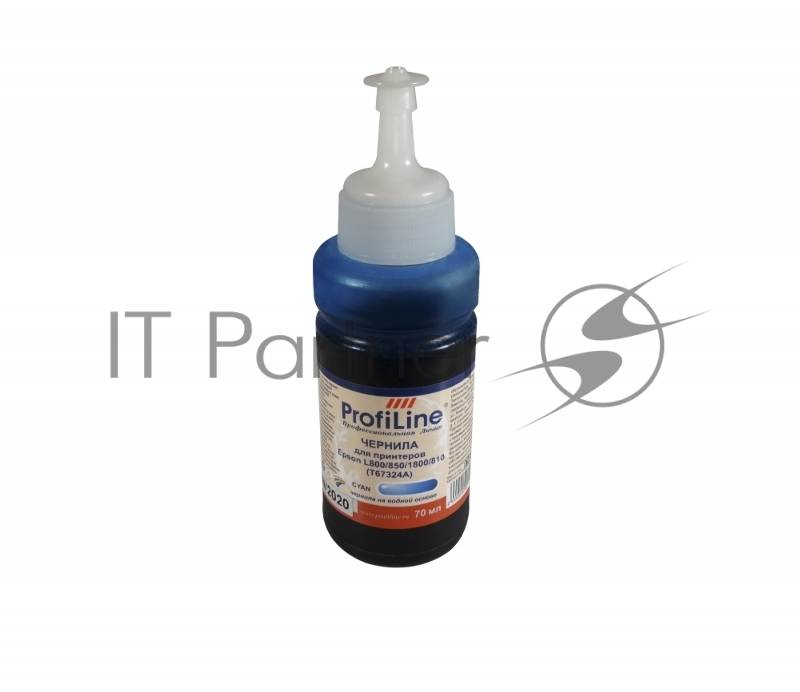 Чернила PL-T67324A/T66424A для принтеров Epson L800/850/1800/810/L100/210 Cyan 70 мл водн ProfiLine