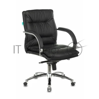 Кресло Бюрократ T-9927SL-LOW/BLACK черный, кожа