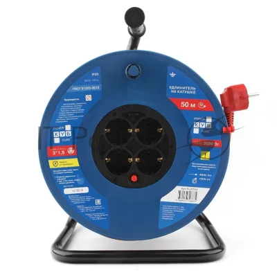 Удл. на пласт. катушке “Power Cube” IP20 16А 50м ПВС 3x1,5мм2 4 роз. с/з