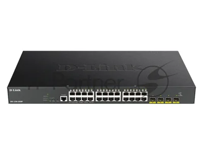 Коммутатор D-Link DGS-1250-28XMP/A1A, 24×1 Гбит/с + 4×10 Гбит/с SFP+, управляемый