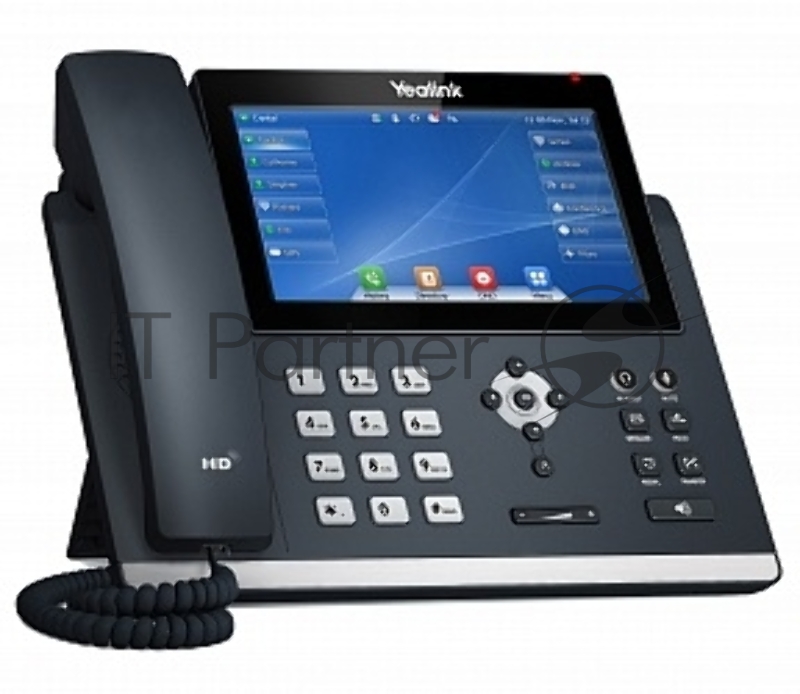 Телефон IP YEALINK SIP-T48U, цветной сенсорный экран, 16 аккаунтов, BLF, PoE, GigE, без БП, шт