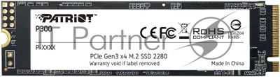 Накопитель SSD Patriot P300, 128Gb, PCIe 3.0 x4, M.2 2280, NVMe, R/W 1600/600