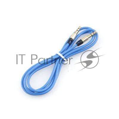 Кабель аудио Cablexpert CCAB-01-35MM-1MU, 3.5 Jack (M)/3.5 Jack (M), синий. 1м, блистер