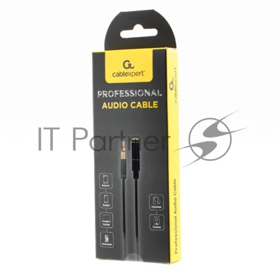 Кабель аудио удлинительный Cablexpert CCAB-02-35MF-3MB. 3.5 Jack (M)/3.5 Jack (F), черный, 3м, блистер
