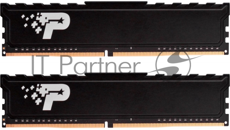 Оперативная память Patriot Signature Premium, DDR4, 32GB (2x16 GB), 3200 MHz, CL22, DIMM, радиатор, черный