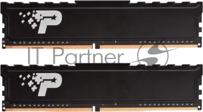 Оперативная память Patriot Signature, DDR4, 16GB (2x8 GB), 3200 MHz, CL22, DIMM, радиатор, черный