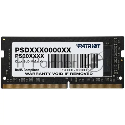 Оперативная память Patriot Signature, DDR4, 8GB (1x8 GB), 3200 MHz, CL22, SO-DIMM