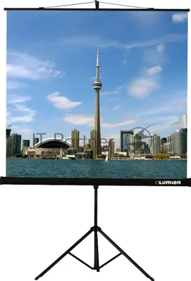 Экран на штативе Lumien Eco View 180x180 см (раб.область 174х174 см) Matte White с возможностью настенного крепления 1:1