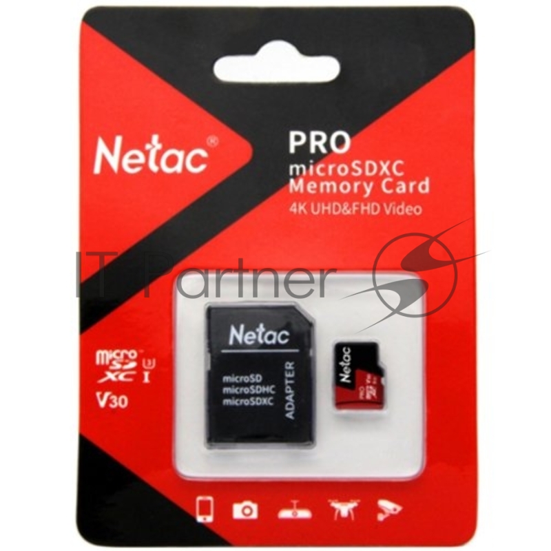 Флеш карта MicroSD card Netac P500 Extreme Pro 128Gb, retail version w/SD adapter