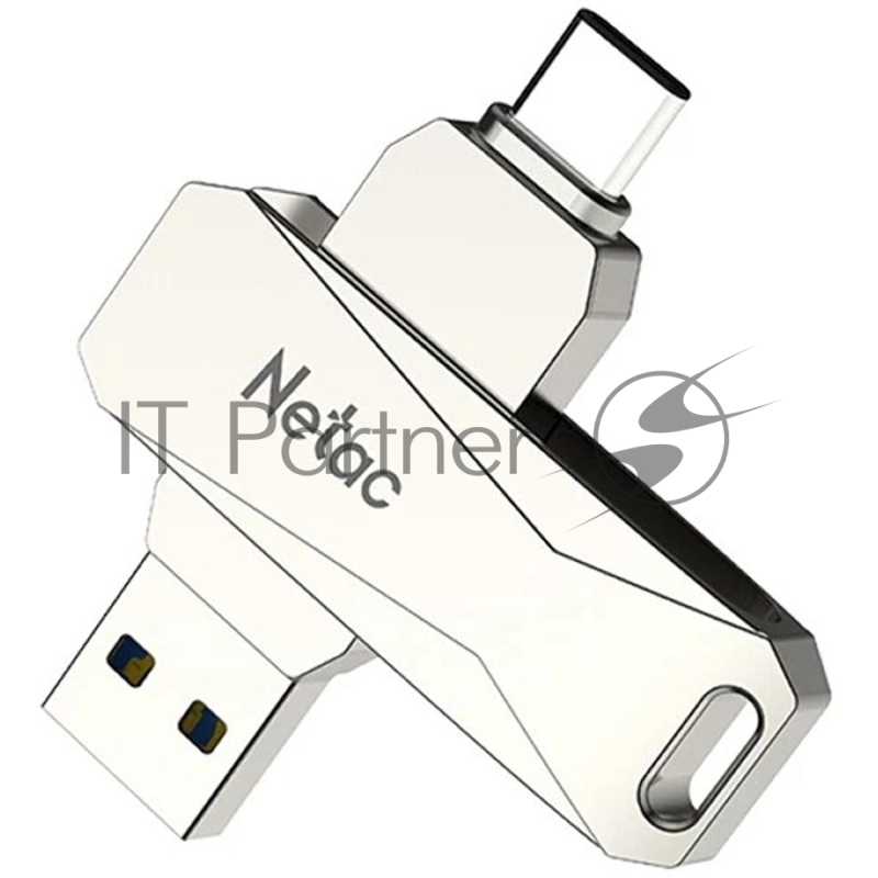 Флешка USB Netac U782C dual USB 3.0+TypeC 64Gb, retail version