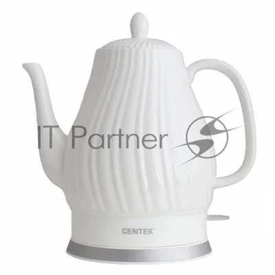 Электрочайник Centek CT-0064 белый, 2.0 л, 2150 Вт, скрытый нагревательный элемент