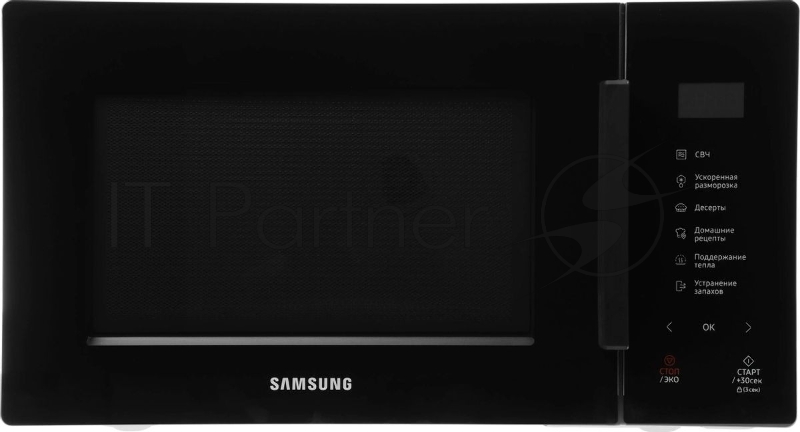 Микроволновая печь Samsung MS23T5018AK/BW черный, 23 л, 800 Вт, переключатели - сенсор