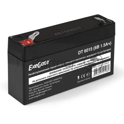 Батарея для ИБП ExeGate DT 6015 (6V 1.5Ah, клеммы F1)