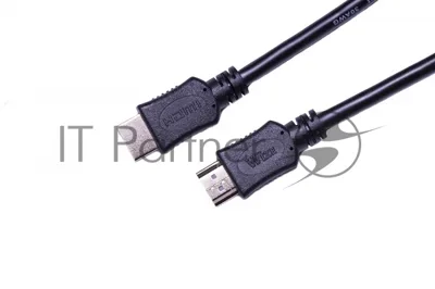 Кабель HDMI C-HM-HM-7.5M Wize, 7.5 м, v.2.0, 19M/19M, позол.разъемы, экран, черный, пакет