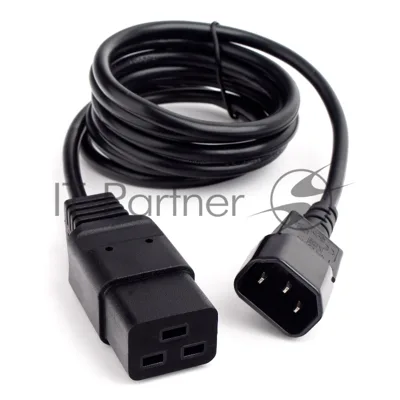 Кабель питания Cablexpert PC-189-1-1, 1.8м, C14- C19, 3x1кв.мм, черный, с заземлением