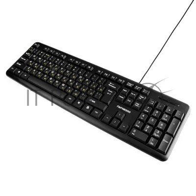 Клавиатура проводная Гарнизон GK-100XL, USB, черный, кабель 2м