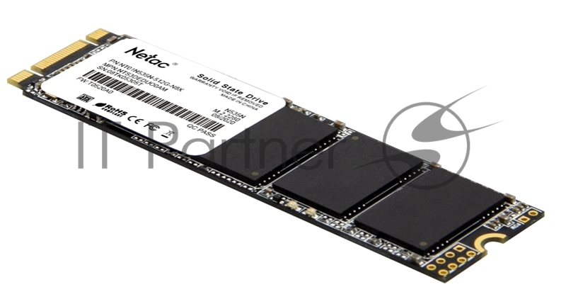 Накопитель SSD Netac N535N, 512Gb, M.2 2280, SATA-III, R/W 540/490