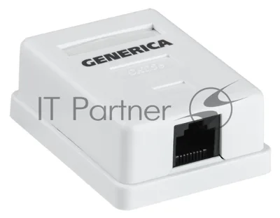 Розетка ITK GENERICA CS2-1C5EU-12-G настенная 49.2x65.5x25.2мм RJ45 ABS белый (упак.:1шт)