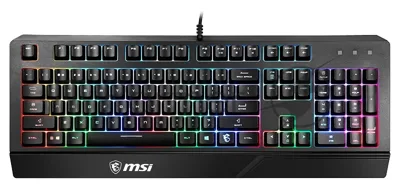 Клавиатура проводная MSI VIGOR GK20 RU черный USB Multimedia for gamer LED (подставка для запястий)