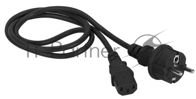 Шнур питания Lanmaster C13-Schuko прямая, 3х0.75, 220В, 10А, черный, 5 метров