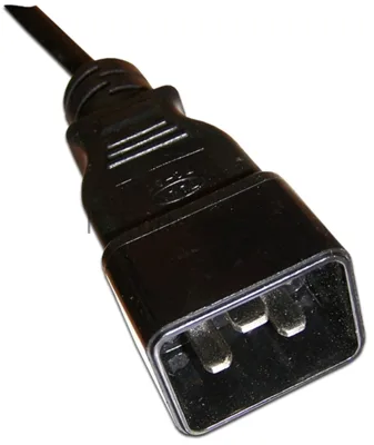Шнур питания Lanmaster С13-C20, 3х0.75, 220В, 10А, черный, 0.5 метра