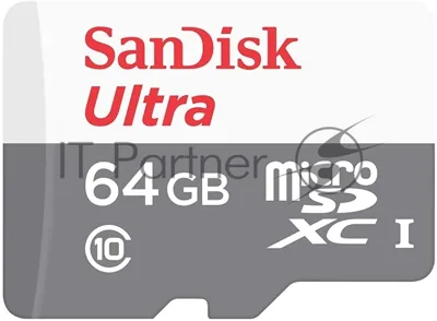 Флеш карта microSD 64Gb SanDisk microSDXC Class 10 Ultra UHS-I 100Mb/s