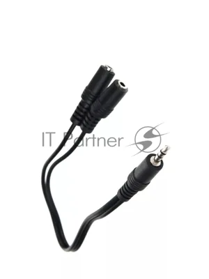 Кабель-адаптер 3.5ST(M)/2*3.5 ST(F), 0.2метра VCOM CV203