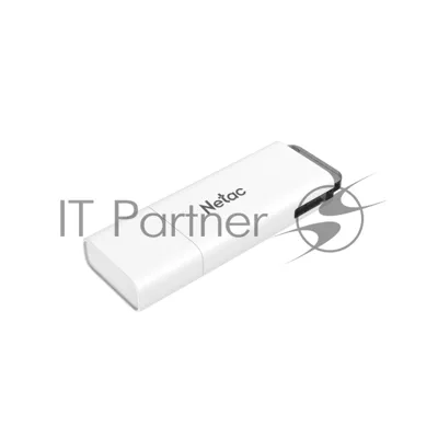 Флешка USB Netac U185 (NT03U185N-064G-20WH), 64Gb, USB 2.0, R/W 25/10, белый/серый