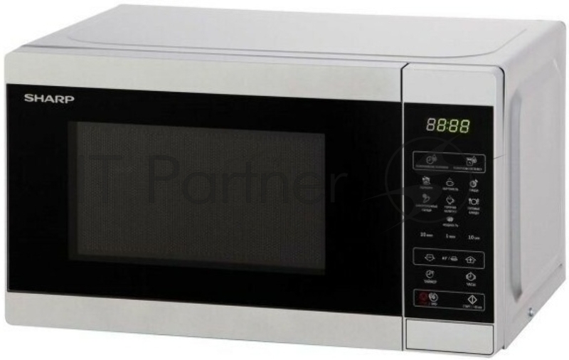 Микроволновая печь Sharp R-2800RSL серебристый, 20 л, 800 Вт, переключатели - сенсор