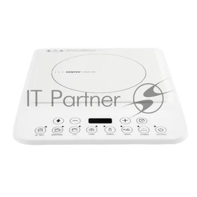 Плита настольная электрическая Centek CT-1517 белый, 2 кВт, индукция, конфорки - 1, стеклокерамика, сенсор