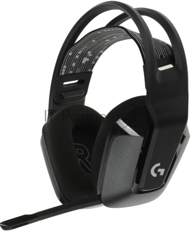 Гарнитура Logitech G733 чёрный, беспроводная, 2.4 ГГц, до 29 ч, LIGHTSYNC RGB