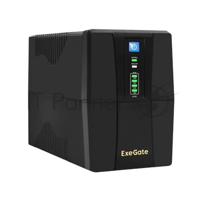Источник бесперебойного питания ExeGate Power Back BNB-850.LED.AVR.EURO.RJ.USB / 850 ВА / 480 Вт / 2 x CEE 7 (евророзетка)