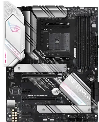 Материнская плата ASUS ROG STRIX B550-A GAMING, AM4, AMD B550, 4xDDR4, 6xSATA, 2xM.2, 1xPCIe 4.0 x16, 1xPCIe 3.0 x16, 3xPCIe x1, DisplayPort, HDMI, 1x2.5Gb LAN, USB Type-C, 5x3.5 мм, 7.1, ATX
