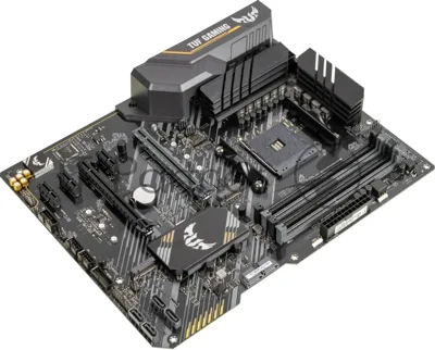 Материнская плата ASUS TUF GAMING B450-PLUS II, AM4, AMD B450, 4xDDR4, 6xSATA, 2xM.2, 1xPCIe 3.0 x16, 1xPCIe 2.0 x16, 3xPCIe x1, DisplayPort, HDMI, 1x1Gb LAN, USB Type-C, 5x3.5 мм, 7.1, ATX