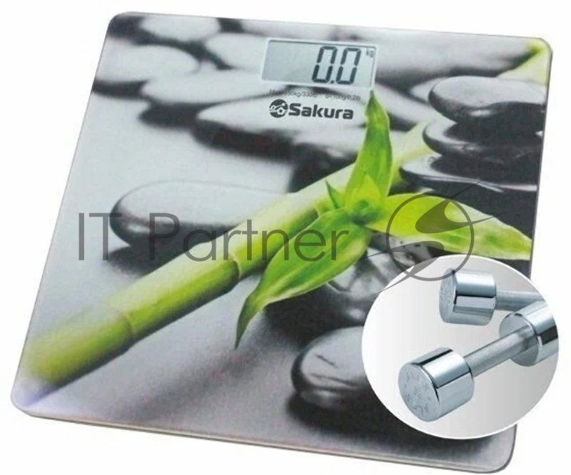 Весы напольные Sakura SA-5072S 180 кг элек бамбук