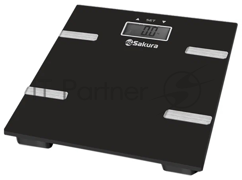 Весы напольные Sakura SA-5073BK 180кг элек черн доп функц