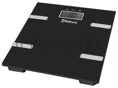 Весы напольные Sakura SA-5073BK 180кг элек черн доп функц