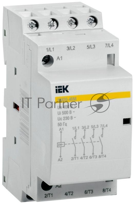 Контактор модульный КМ20-40М AC IEK MKK11-20-40 IEK