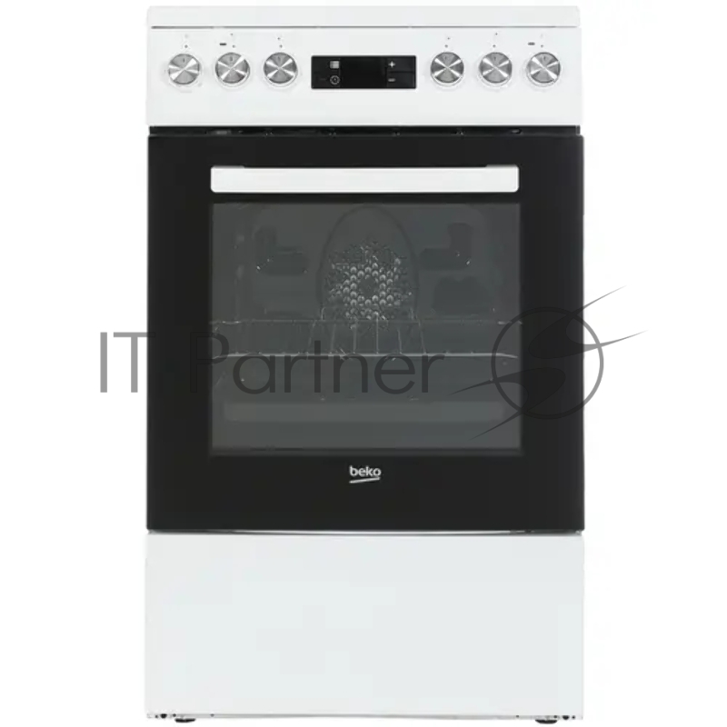 Плита электрическая Beko FSM57300GW белый, конфорок 4 электрических, духовка 55 л, 50 см x 85 см x 60 см