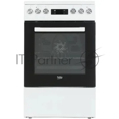 Плита электрическая Beko FSM57300GW белый, конфорок 4 электрических, духовка 55 л, 50 см x 85 см x 60 см