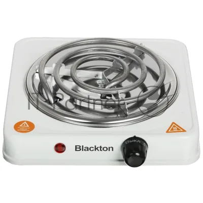Плита настольная электрическая Blackton Bt HP101W белый, 1 кВт, ТЭН, конфорки - 1, нержавеющая сталь, поворотные переключатели