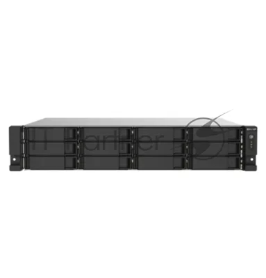 Сетевое хранилище без дисков SMB QNAP TS-1273AU-RP-8G NAS 12 HDD trays, 2x 2.5 GbE, rackmount, 2 PSU. 4-core AMD V1500B2,2 GHz, RAM 8 Gb (8 Gb UDIMM DDR4 (1 x 8 Gb) up to 32 Gb (2 x 16 Gb)). W/o rail kit RAIL-B02