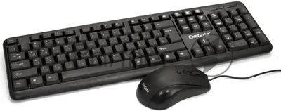 Комплект клавиатура+мышь ExeGate Professional Standard Combo MK120 проводной, USB, 1000 DPI, чёрный