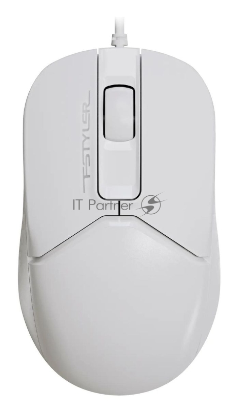 Мышь проводная A4Tech Fstyler FM12 белый, 1200 dpi, USB, кнопки - 3