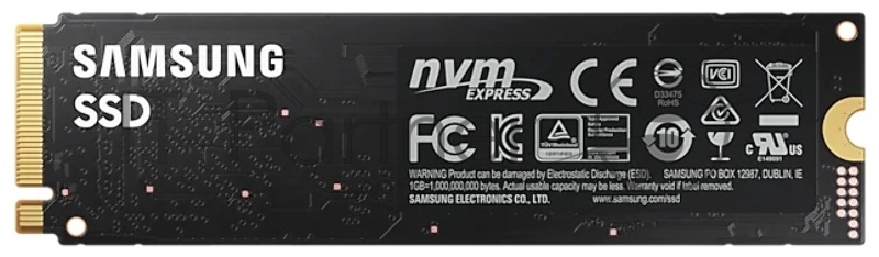 Накопитель SSD Samsung 980, 1000Gb, PCIe 3.0 x4, M.2 2280, NVMe, R/W 3500/3000