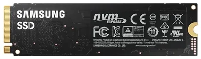 Накопитель SSD Samsung 980, 1000Gb, PCIe 3.0 x4, M.2 2280, NVMe, R/W 3500/3000