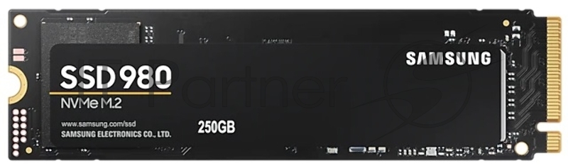 Накопитель SSD Samsung 980, 250Gb, PCIe 3.0 x4, M.2 2280, NVMe, R/W 2900/1300