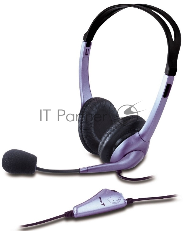 Гарнитура Genius HS-04S Single фиолетовый, проводная